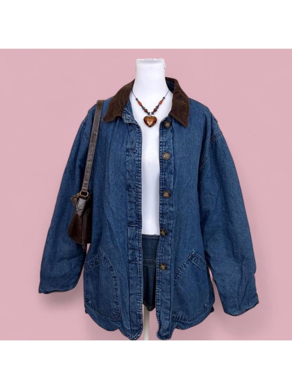 y2k denim western chore coat barn jacket